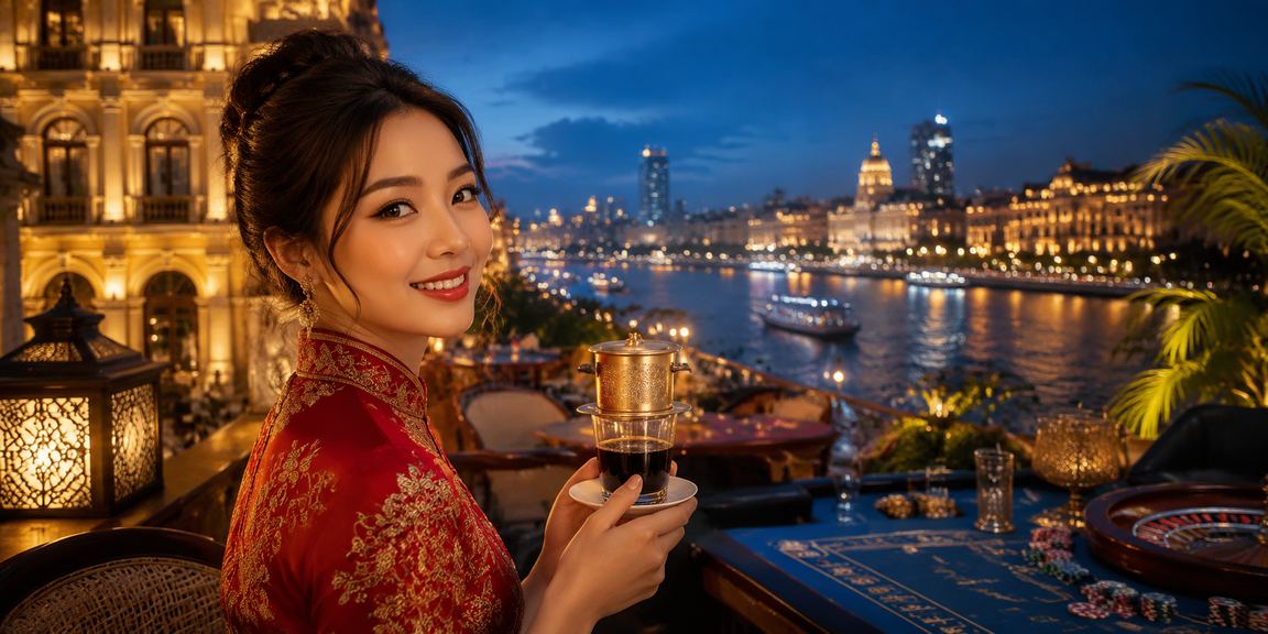 Không gian giải trí casino và cà phê tại Sài Gòn – thành viên VIP pvz1 tận hưởng buổi tối